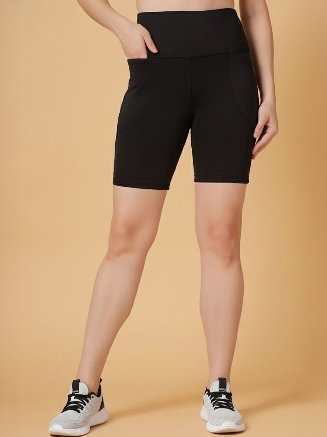 HRX by Hrithik Roshan Women Slim Fit High-Rise Training or Gym Sports Shorts
