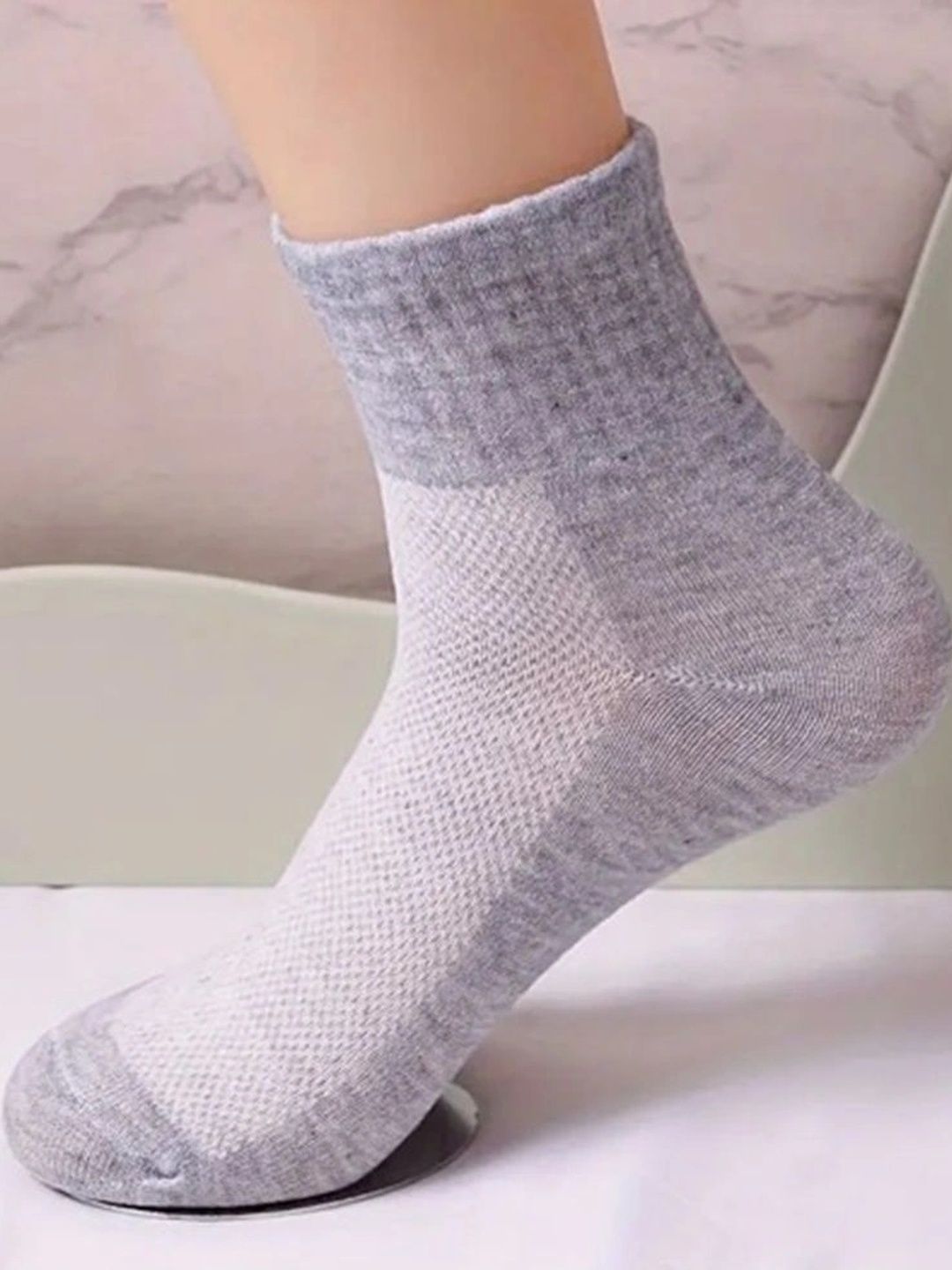 SONEEV MART Men Pack of 3 Cotton Colourblocked Ankle Length Socks