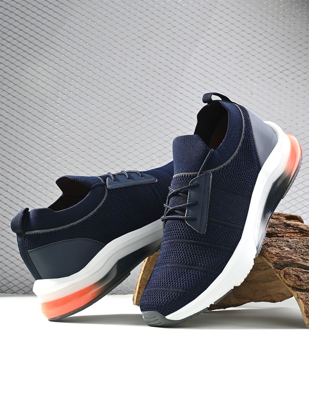 HRX by Hrithik Roshan Men Navy Blue And White Memory Foam Non-Marking Running Shoes