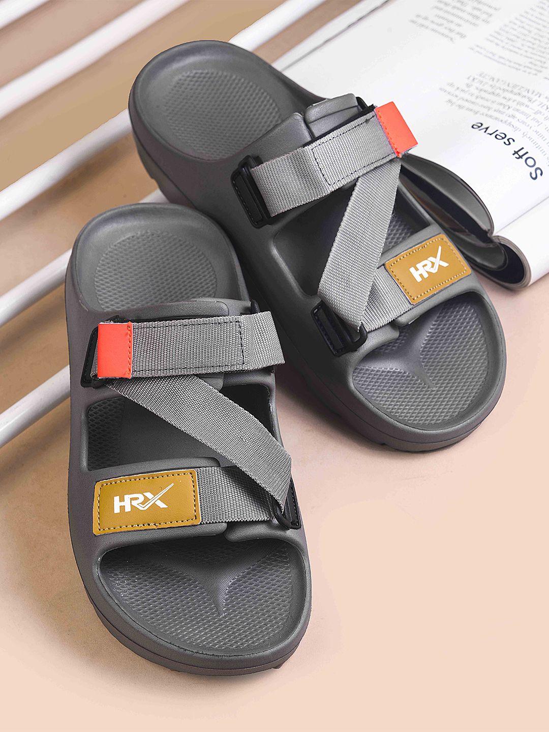 HRX by Hrithik Roshan Men Rubber Sliders