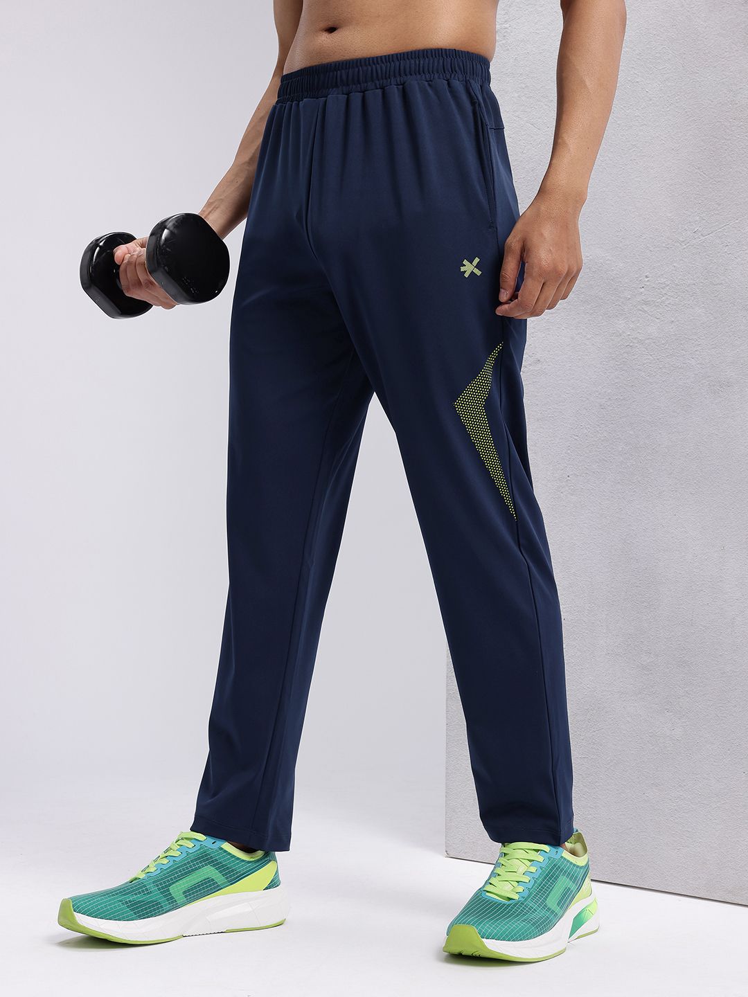HRX by Hrithik Roshan Men Graphic Printed Rapid-Dry Mid-Rise Training Track Pants