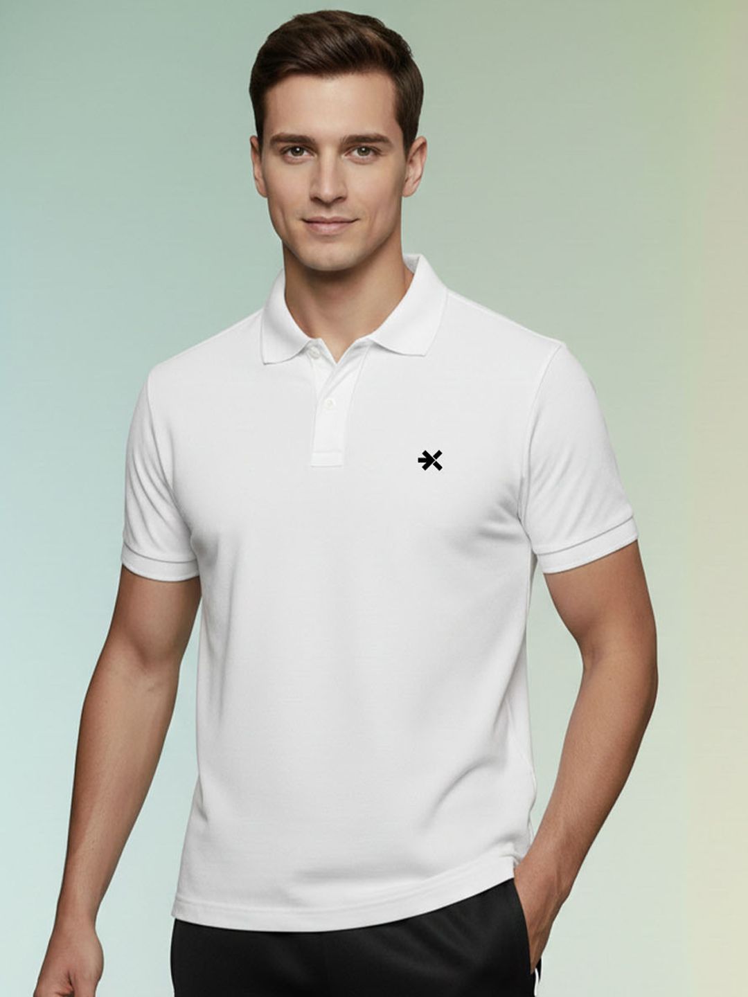 HRX by Hrithik Roshan Men Brand Logo Polo Collar T-shirt