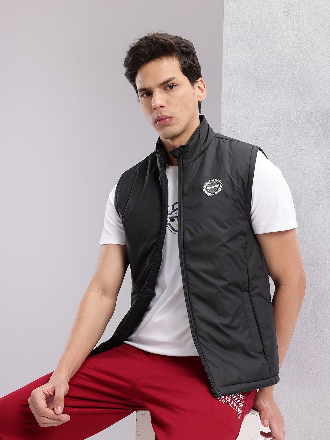 HRX by Hrithik Roshan Men Mock Collar Padded Lifestyle Jacket