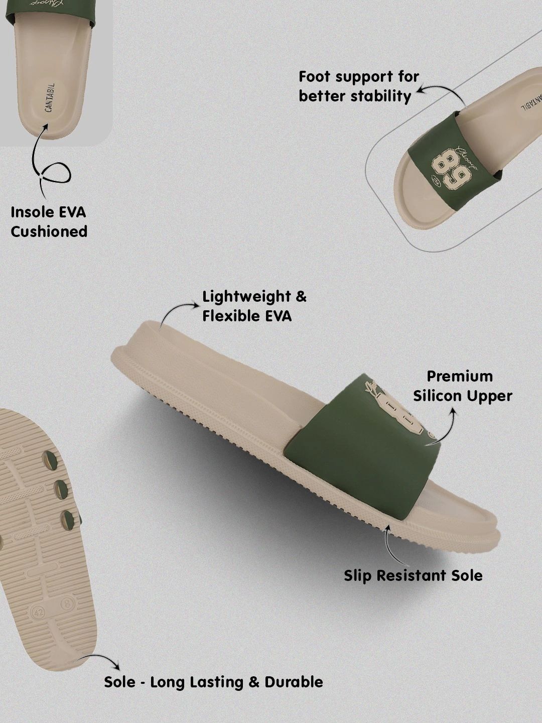 Cantabil Men Printed Sliders