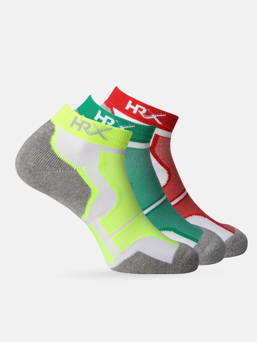 HRX by Hrithik Roshan Men Pack of 3 Ankle Length Terry Sports Socks