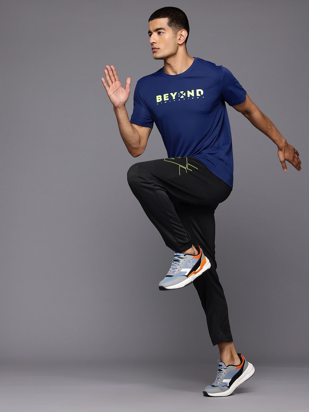 HRX by Hrithik Roshan Men Brand Logo Print Regular Fit Rapid-Dry Running Track Pants