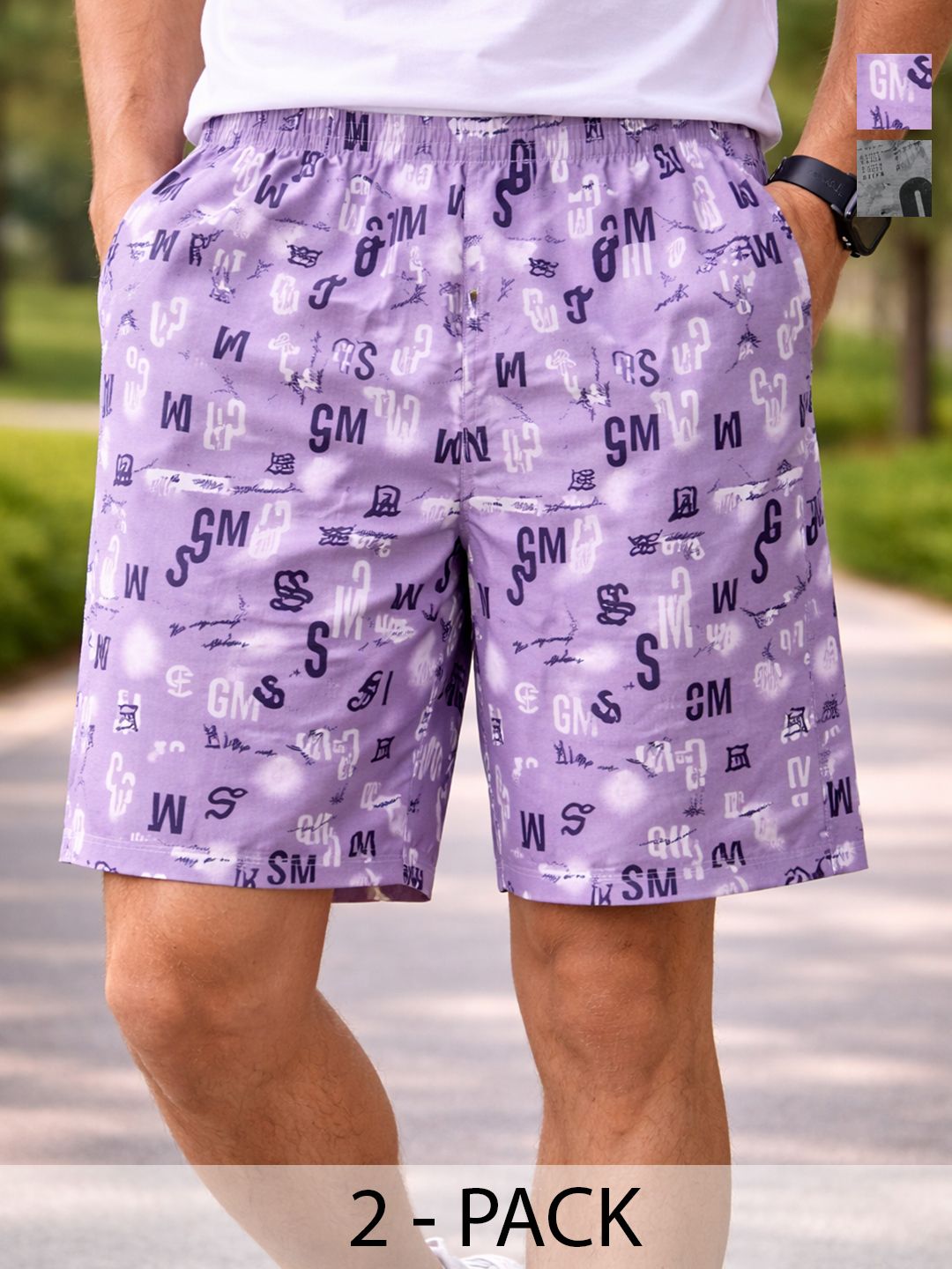 HRX by Hrithik Roshan Pack of 2 Printed Cotton Boxers