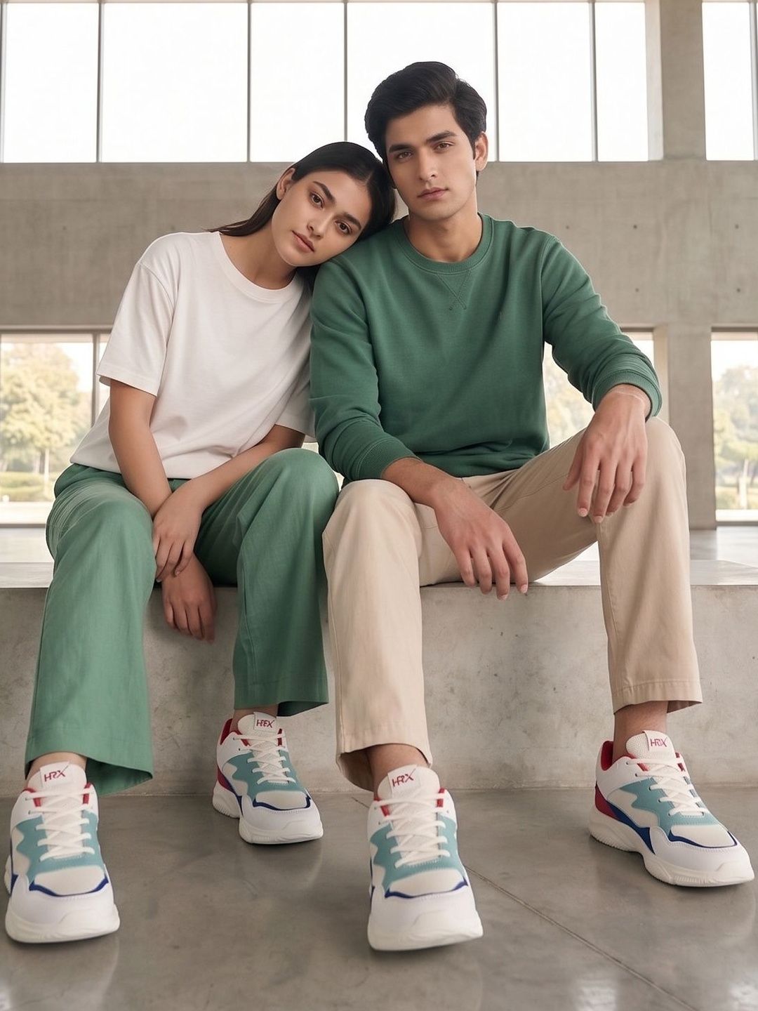 HRX by Hrithik Roshan Unisex Colourblocked Synthetic Sneakers