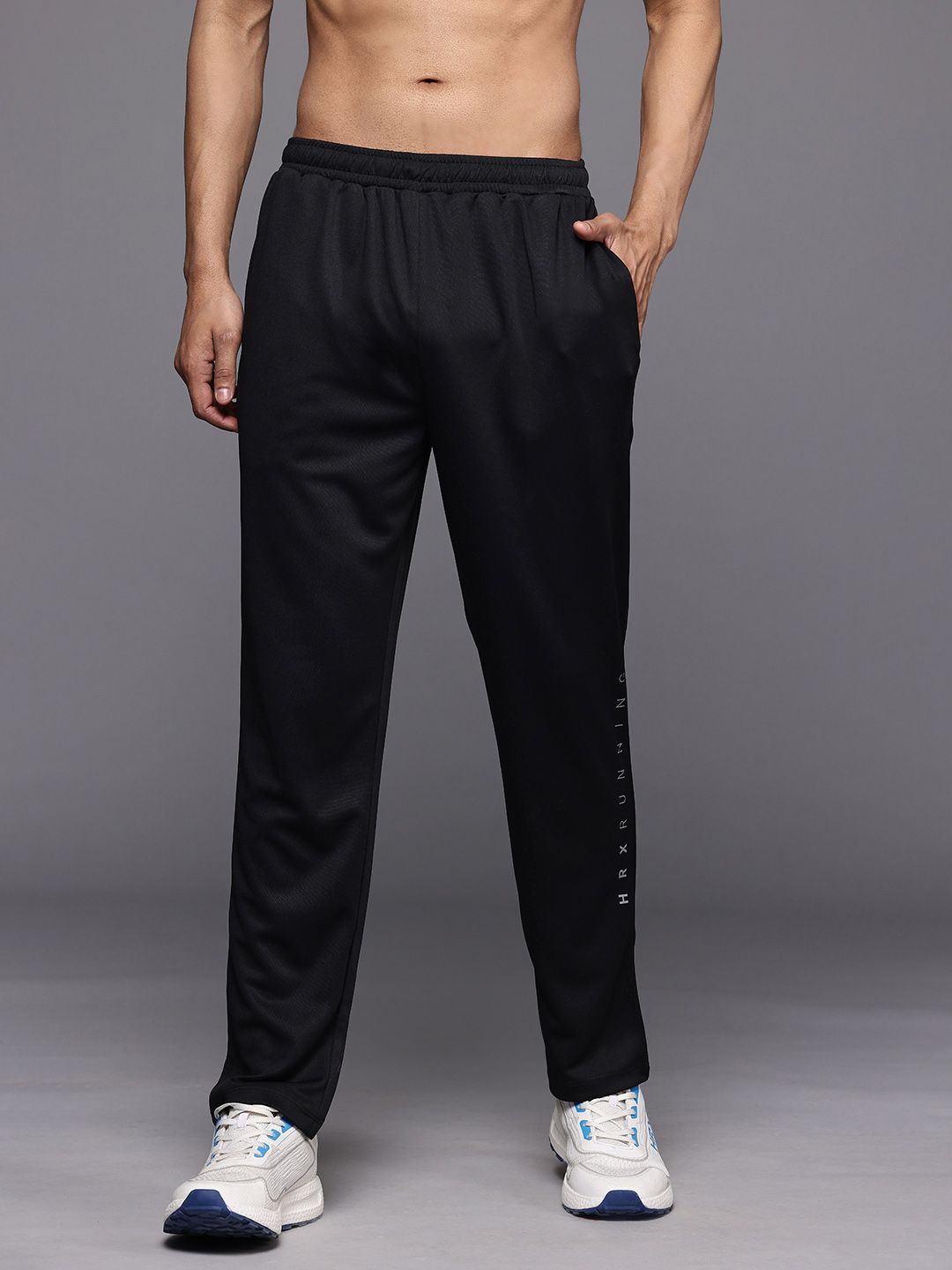 HRX by Hrithik Roshan Men Regular Fit Rapid-Dry Running Track Pants With Reflective Detail