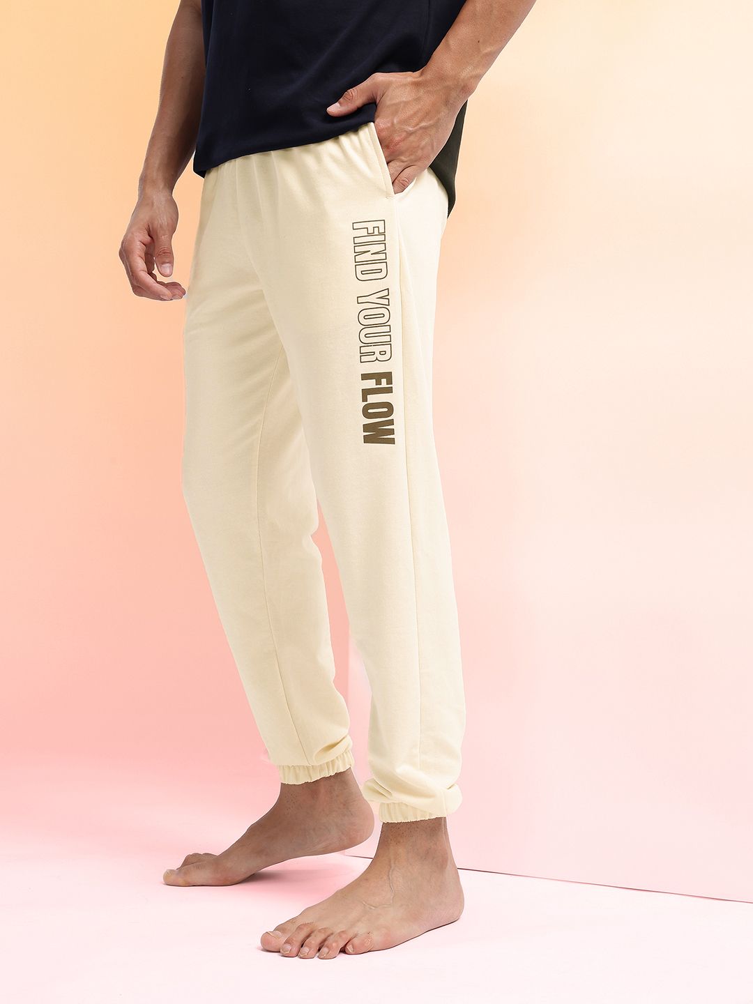 HRX by Hrithik Roshan Men Printed Detail Yoga Joggers