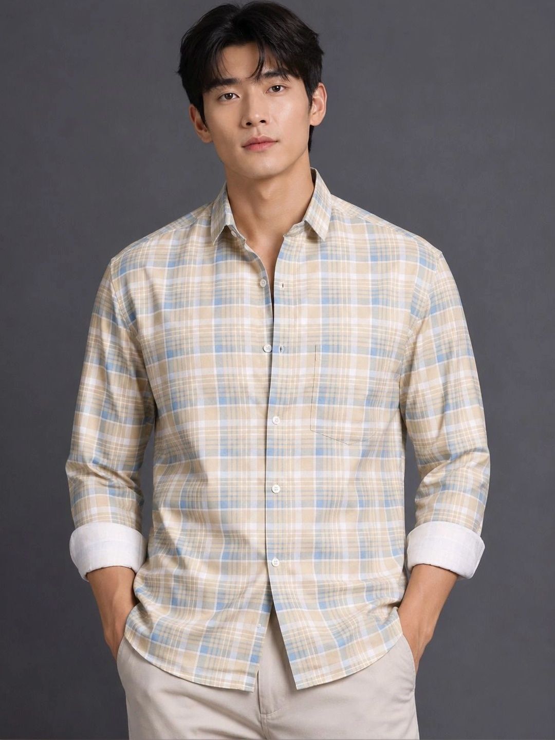 Moda Rapido Men Checked Casual Shirt