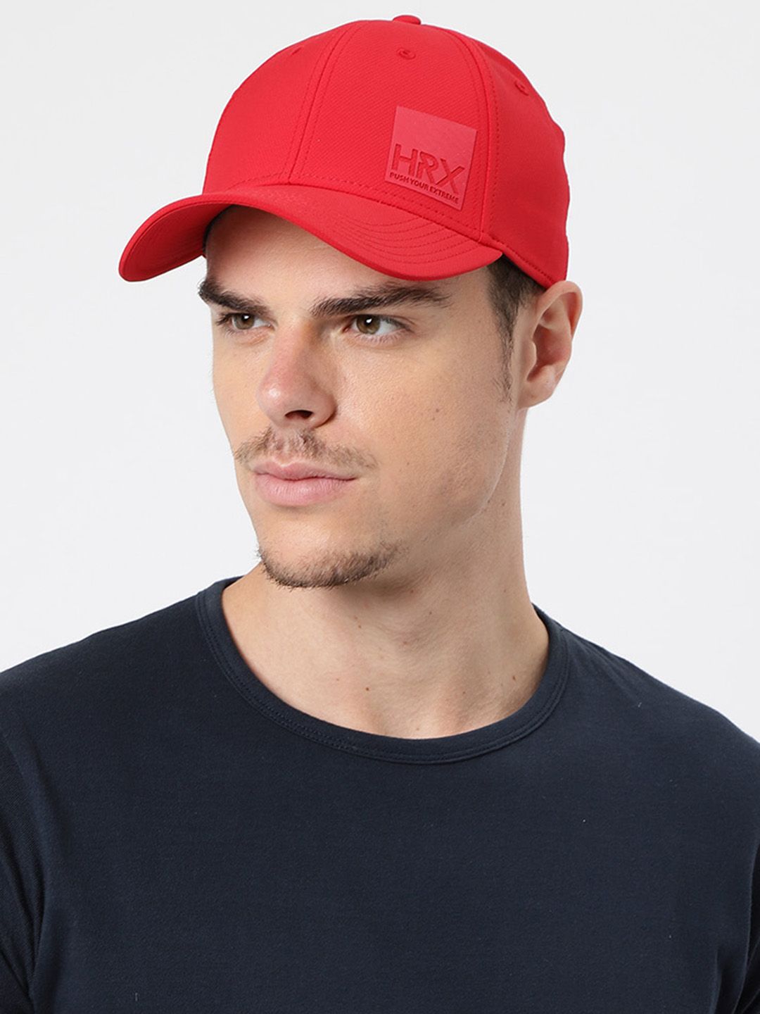 HRX by Hrithik Roshan Men Red Solid Training UV Guard, Flexible Fit & Dryfit Sweatband Cap