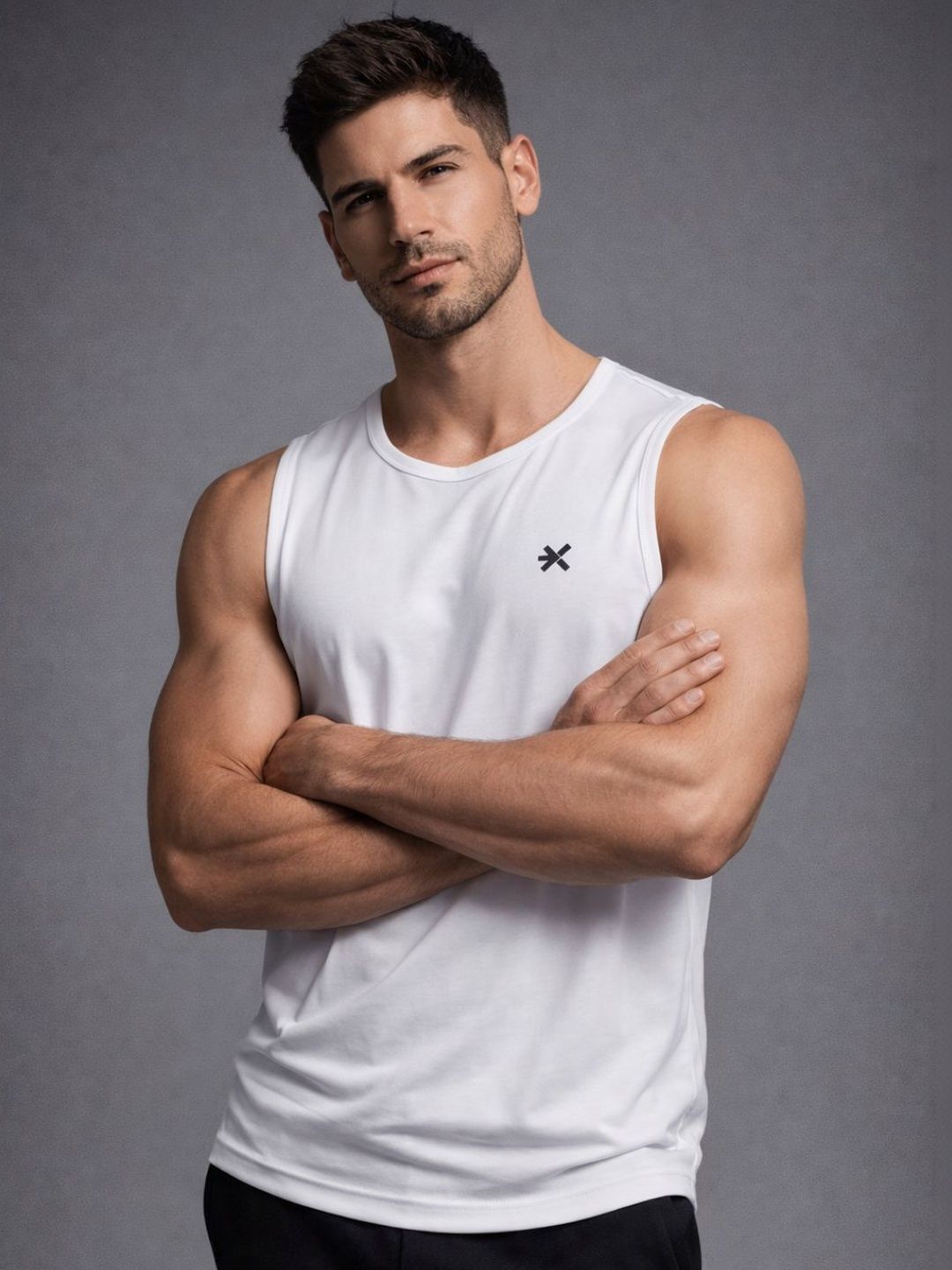 HRX by Hrithik Roshan Men Solid Sleeveless Gym Innerwear Vests