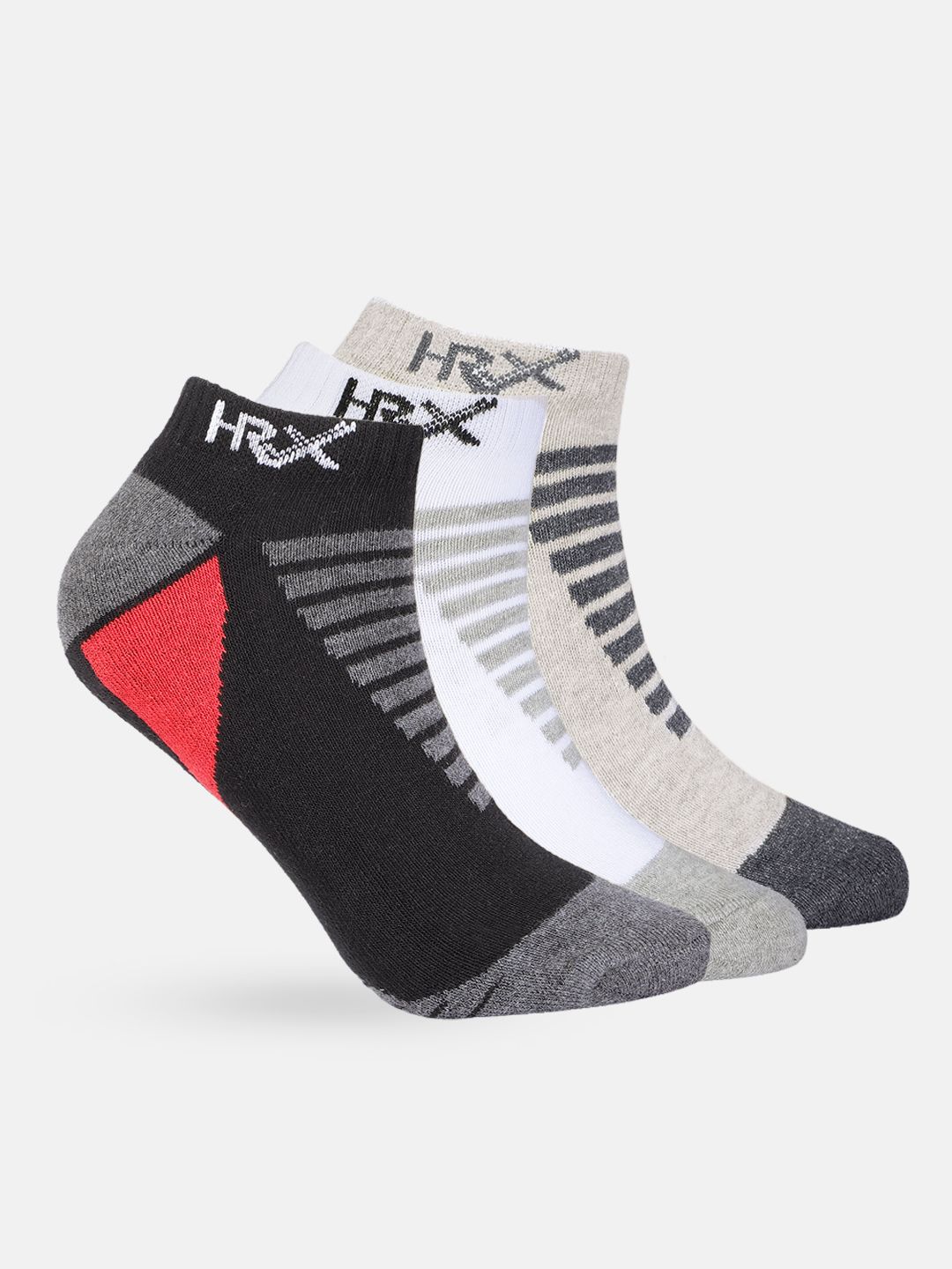 HRX by Hrithik Roshan Men Set of 3 Ankle Length Socks