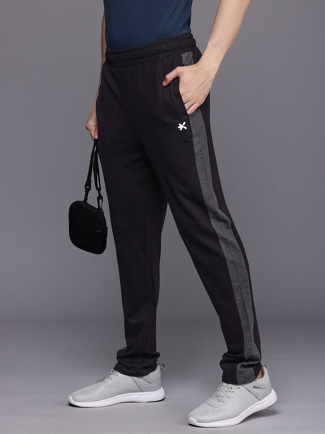 HRX By Hrithik Roshan Men Side Striped Rapid-Dry Trackpants