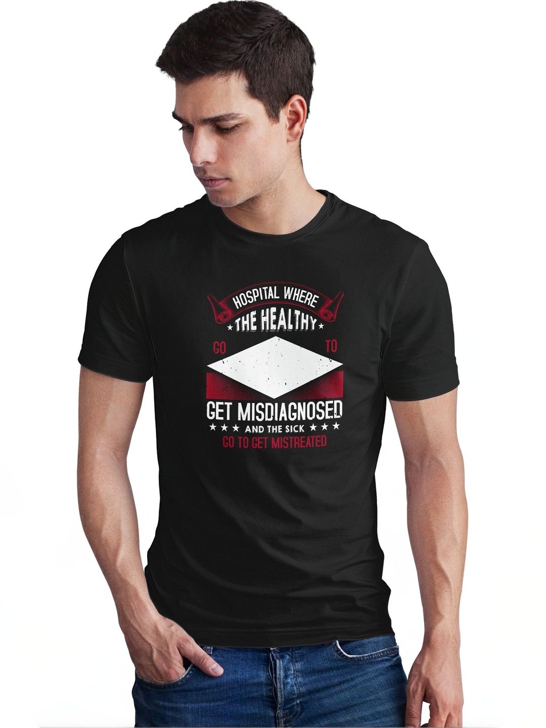 Seekbuylove Men Typography Printed Bio Finish T-shirt