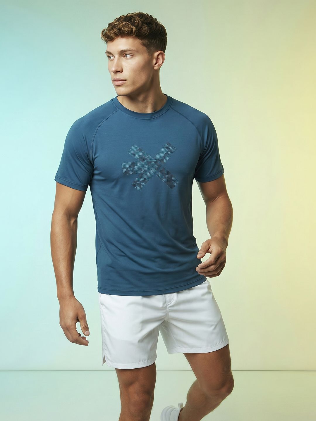 HRX by Hrithik Roshan Brand Logo Printed Rapid Dry Training T-shirt