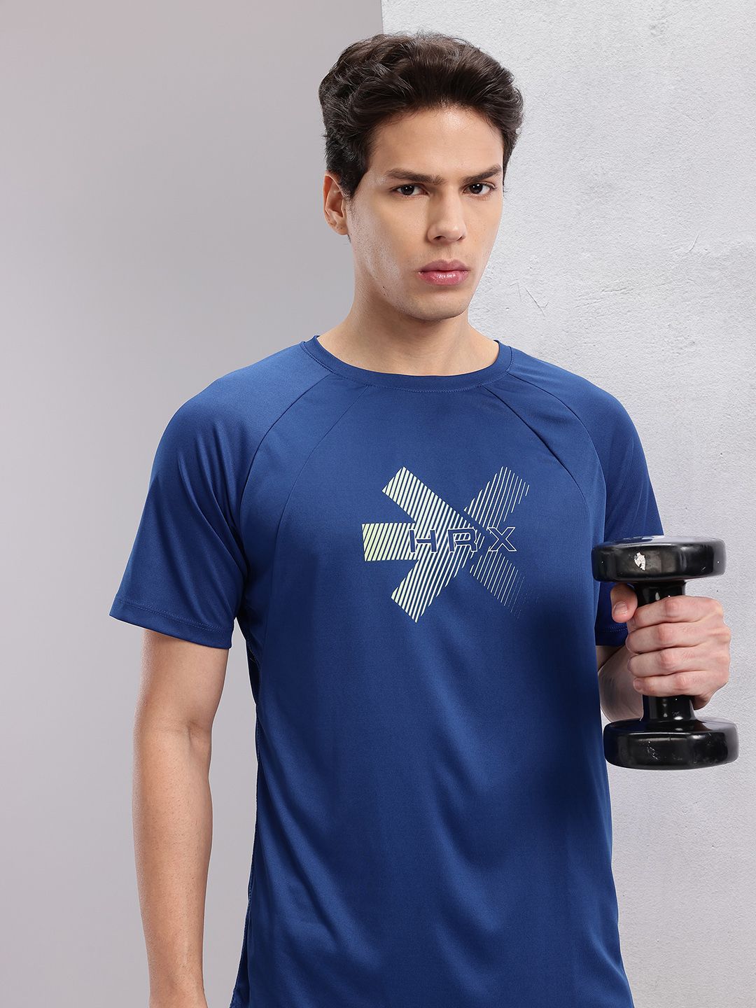 HRX by Hrithik Roshan Men Brand Logo Printed Rapid-Dry Training T-shirt