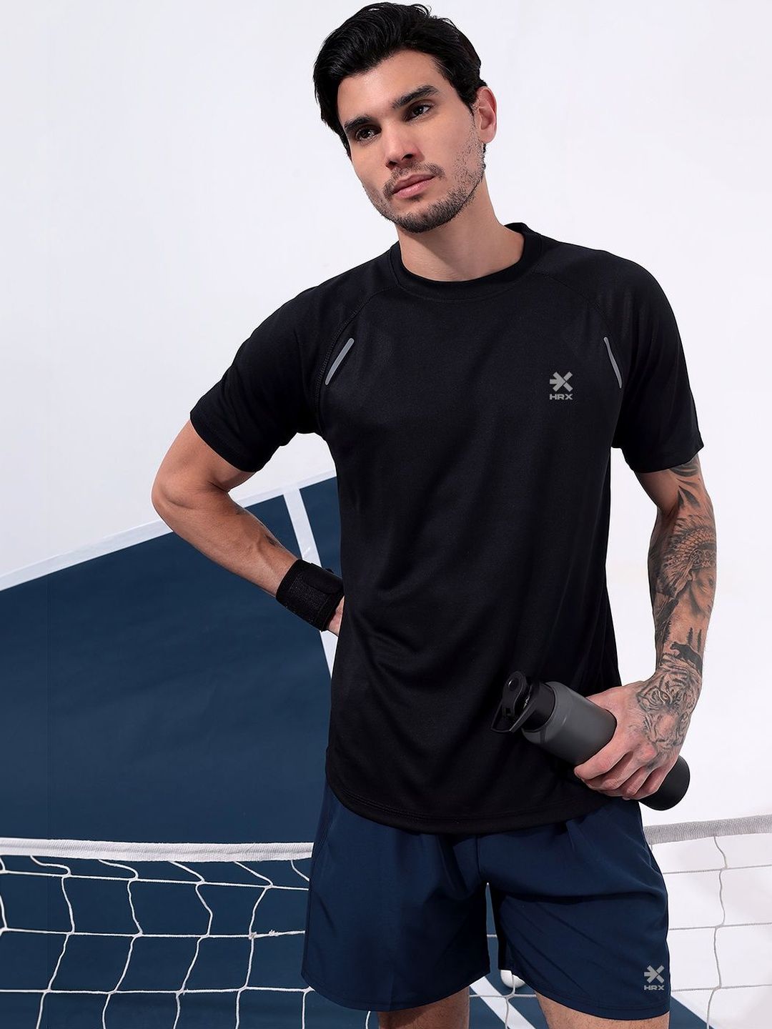 HRX by Hrithik Roshan Men Brand Logo Pockets T-shirt