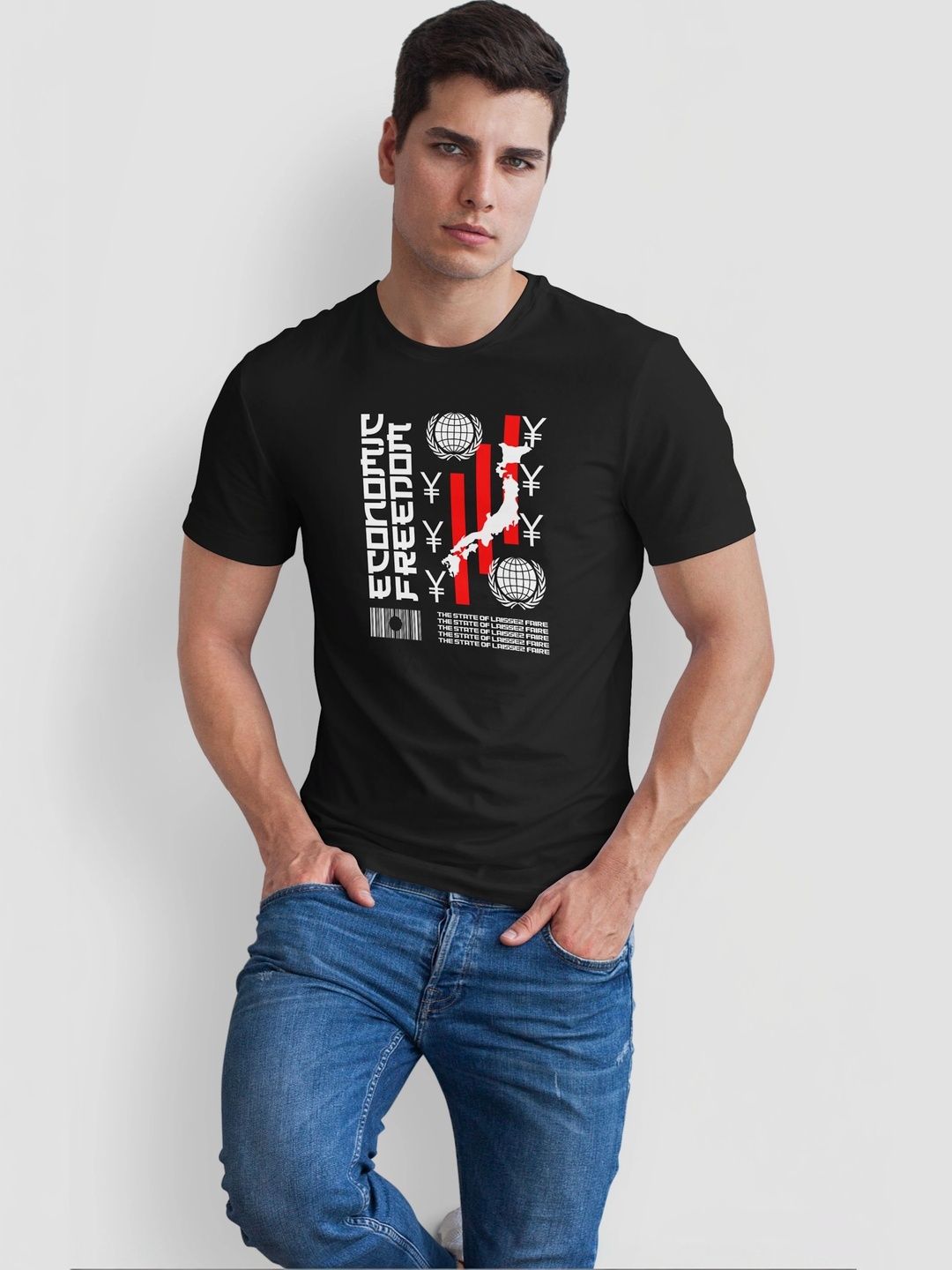 Seekbuylove Men Printed Bio Finish T-shirt
