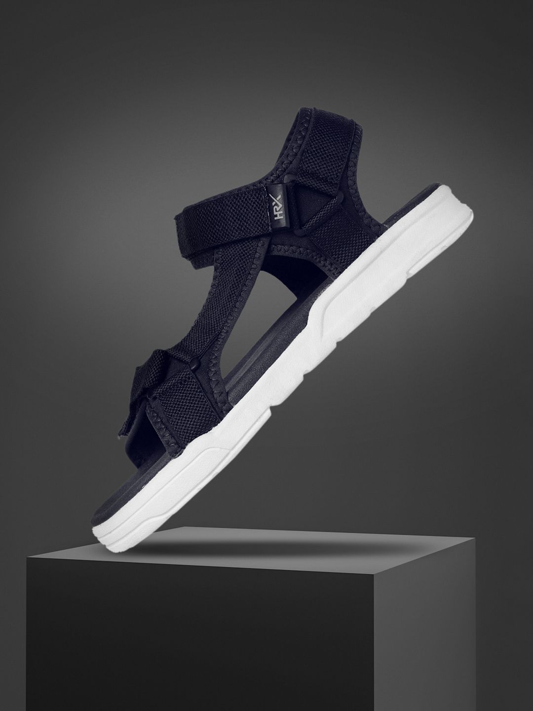 HRX by Hrithik Roshan HRX by Hrithik Roshan Men Navy Blue Solid Hook & Loop Athleisure Sandal