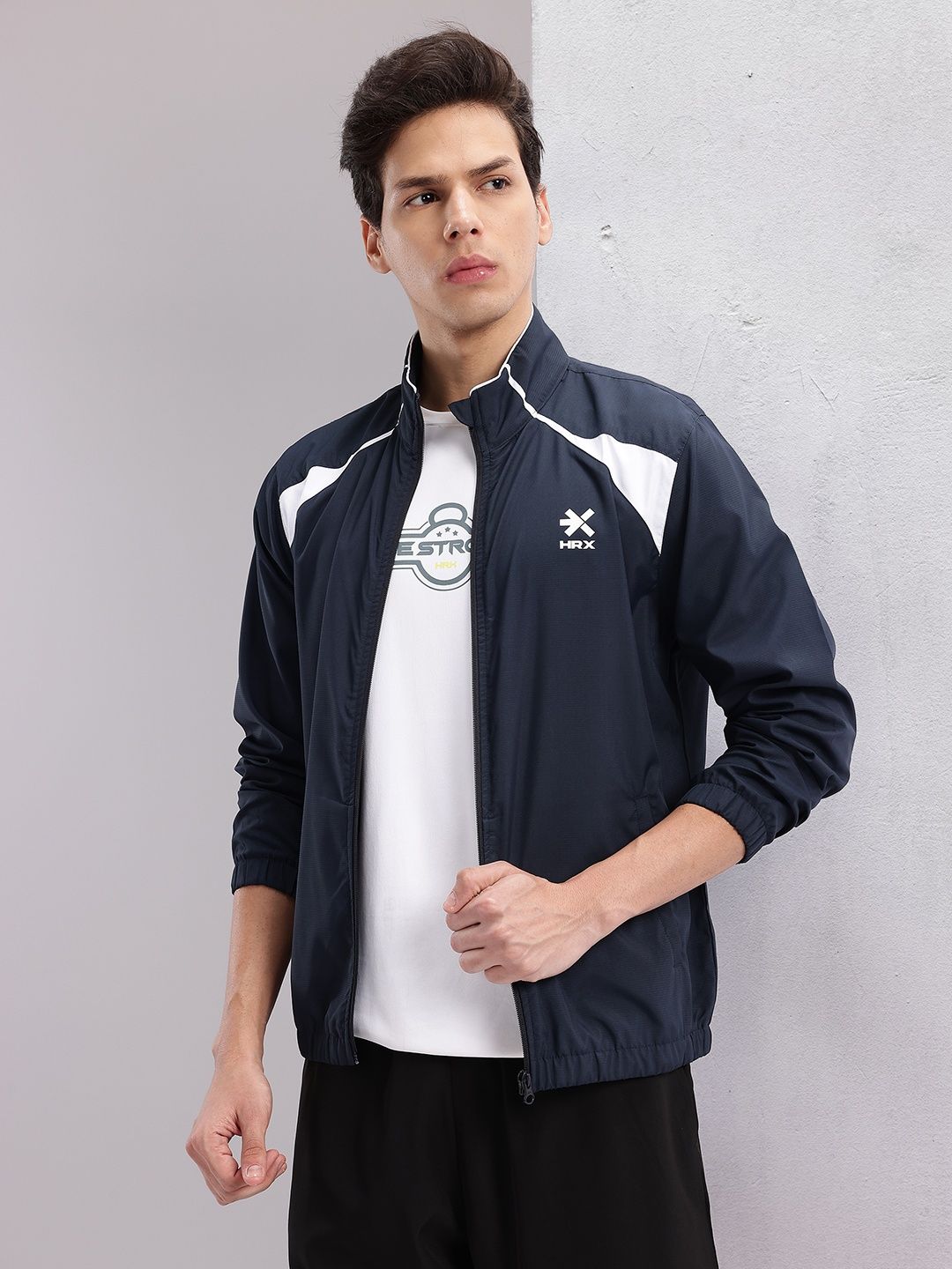 HRX by Hrithik Roshan Men Mock Collar Bomber Lifestyle Jacket