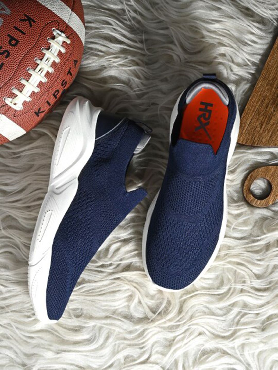 HRX by Hrithik Roshan Men Navy Blue PU Foam Bounce Back Walking Shoes