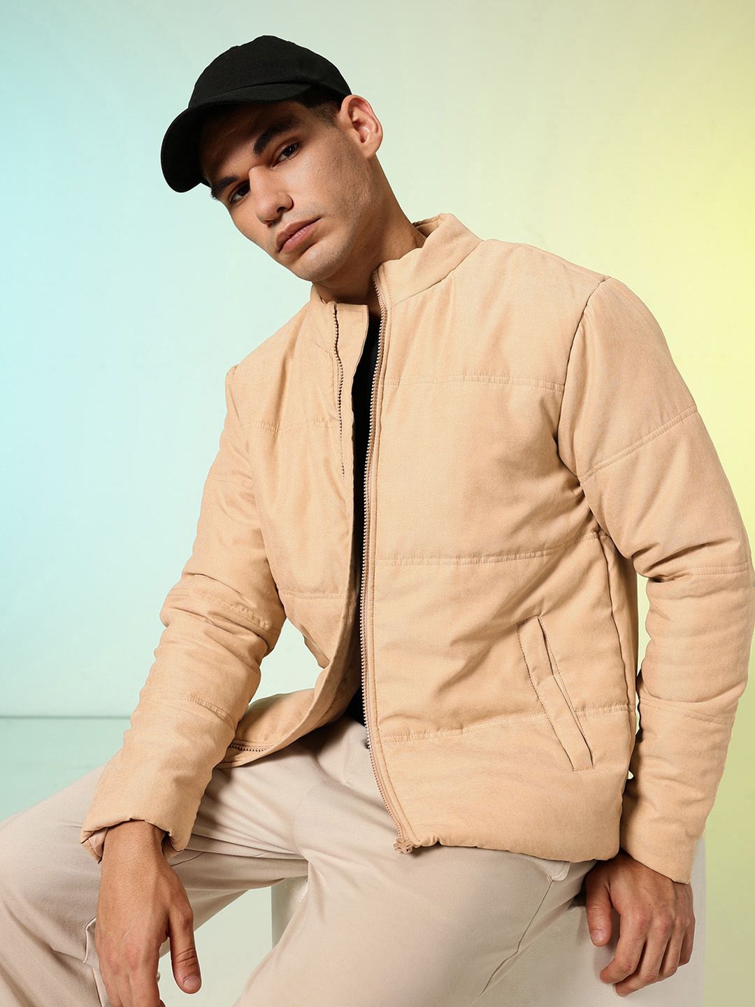 HRX by Hrithik Roshan Solid Mock Collar Outdoor Puffer Jacket