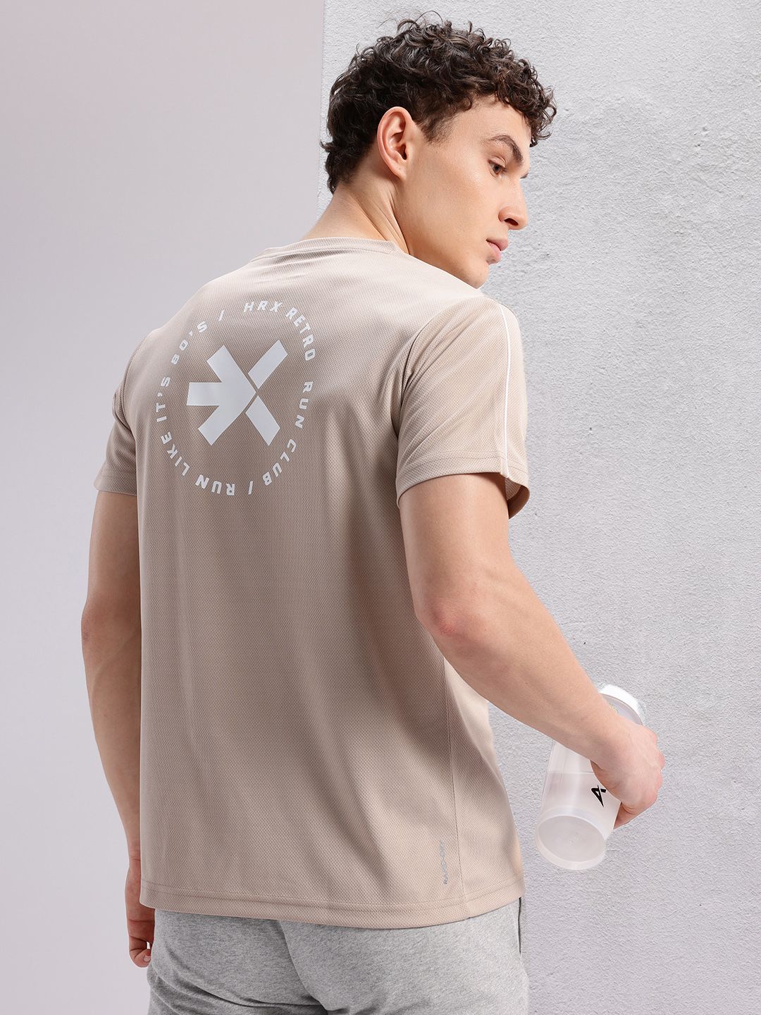 HRX by Hrithik Roshan Brand Logo Printed Detail Regular Fit Rapid-Dry Running T-shirt