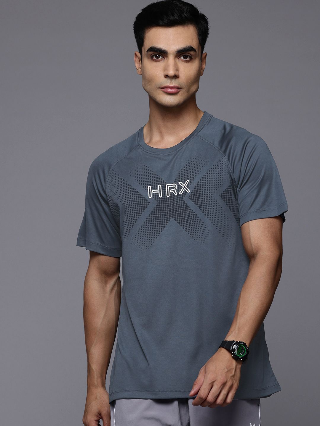 HRX by Hrithik Roshan Rapid-Dry Printed Training T-shirt