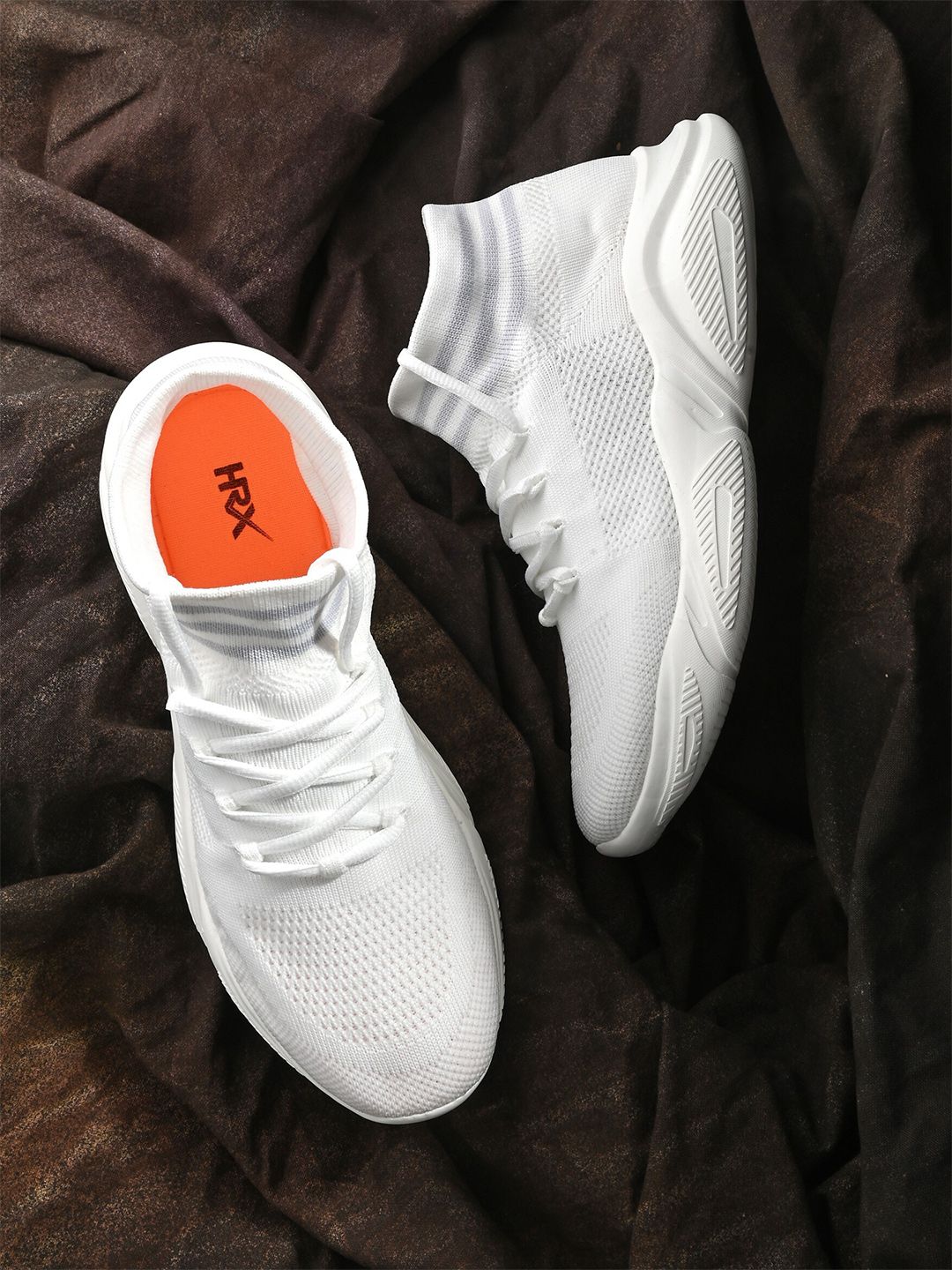 HRX by Hrithik Roshan Men White Memory Foam Non-Marking Walking Shoes