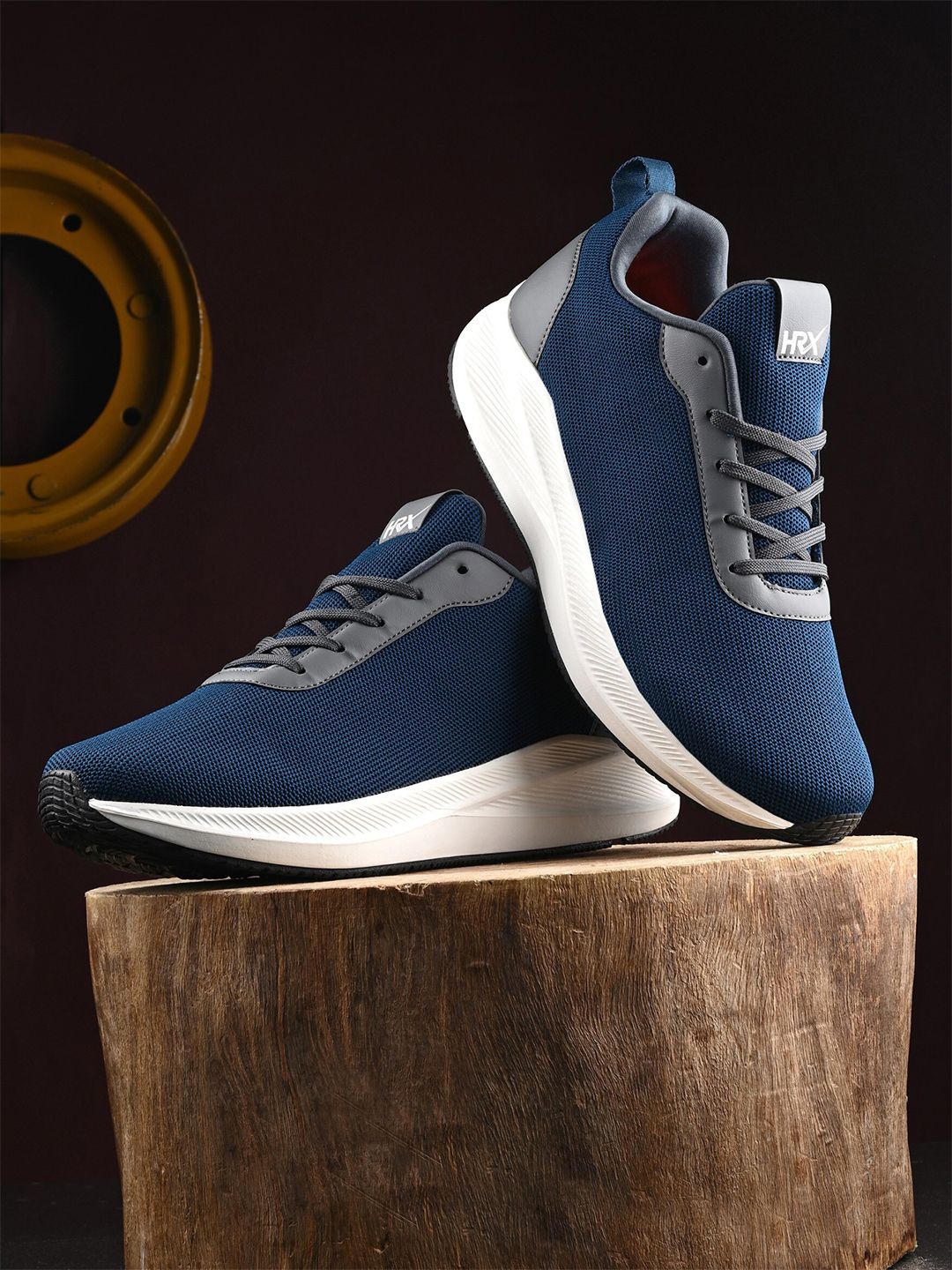 HRX by Hrithik Roshan Men Teal Blue & White Memory Foam Mesh Running Shoes
