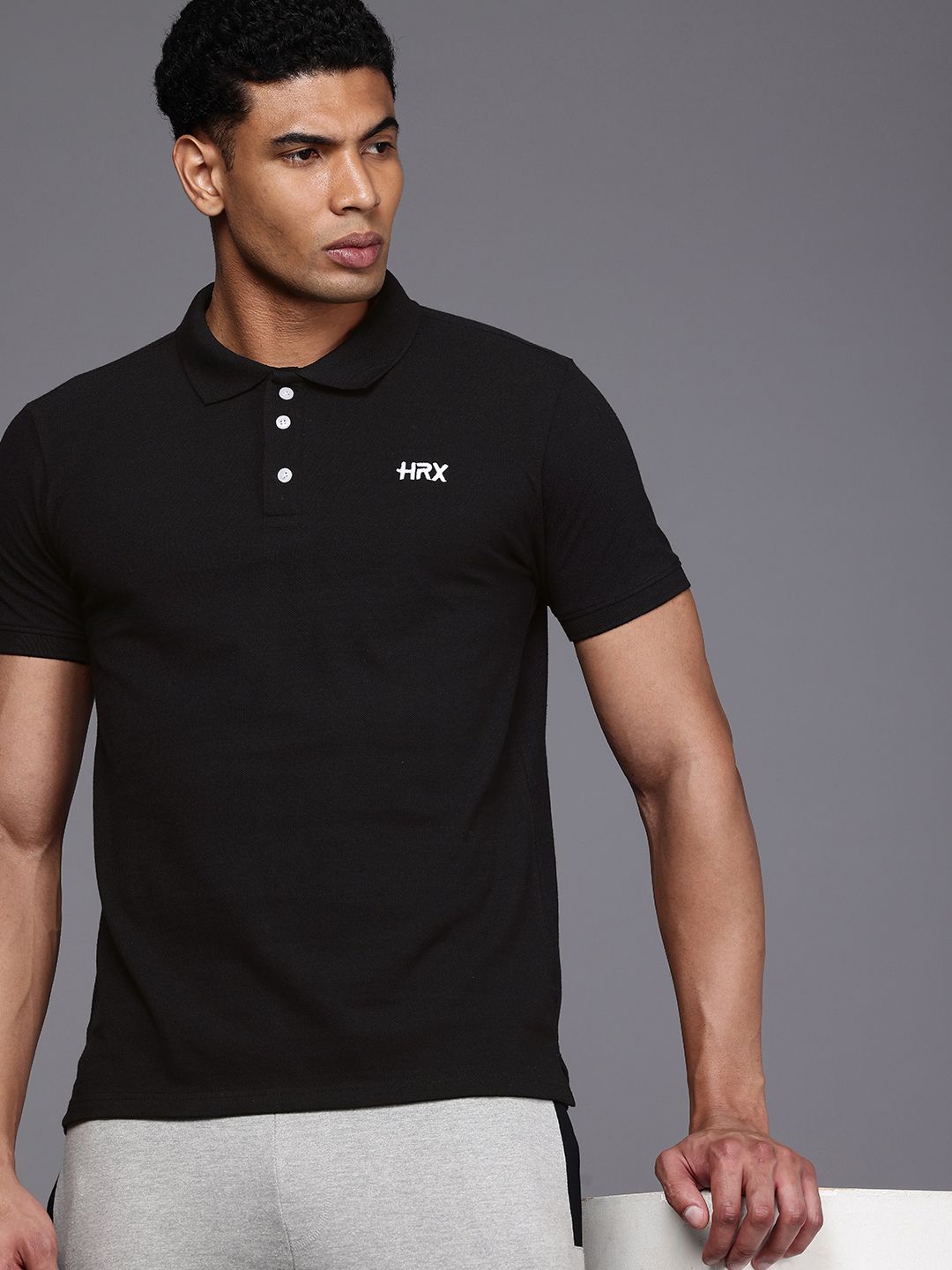 HRX by Hrithik Roshan Men Lifestyle Polo Collar T-shirt