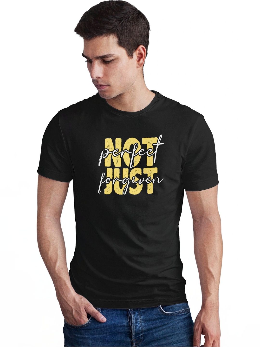 Seekbuylove Men Typography Printed Bio Finish T-shirt