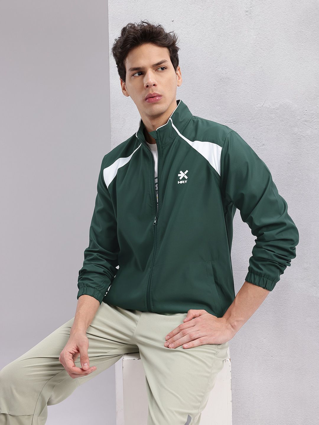 HRX by Hrithik Roshan Men Mock Collar Bomber Lifestyle Jacket