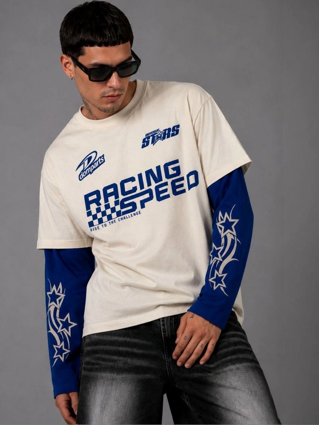 CLOTH N CODE Men Typography Printed Pure Cotton Boxy T-shirt