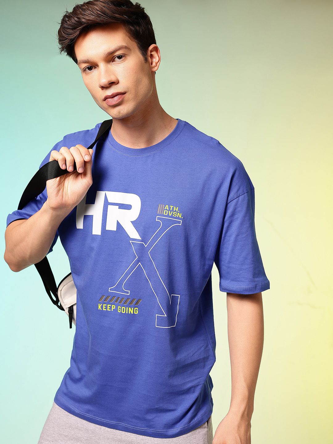 HRX by Hrithik Roshan Men Typography Printed Pure Cotton T-shirt