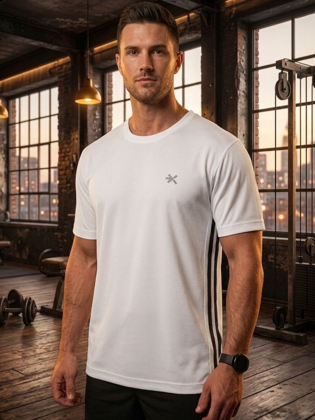HRX by Hrithik Roshan Brand Logo Pockets Round Neck Regular Fit T-shirt