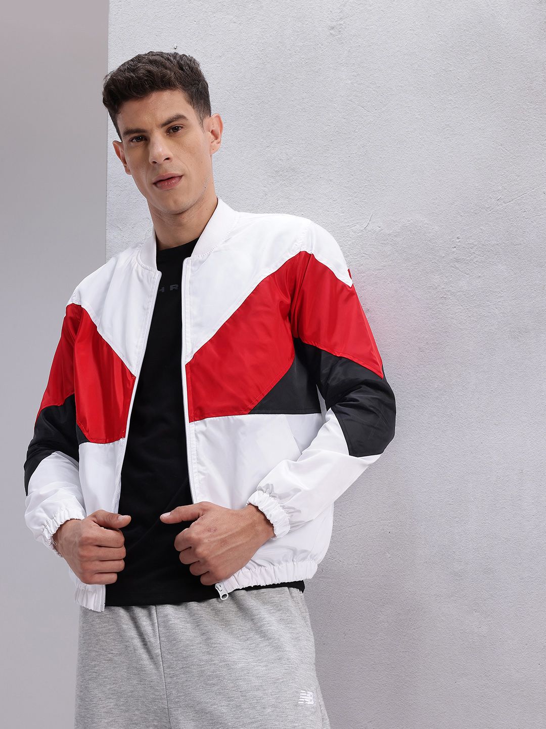 HRX by Hrithik Roshan Colourblock Bomber Lifestyle Jacket