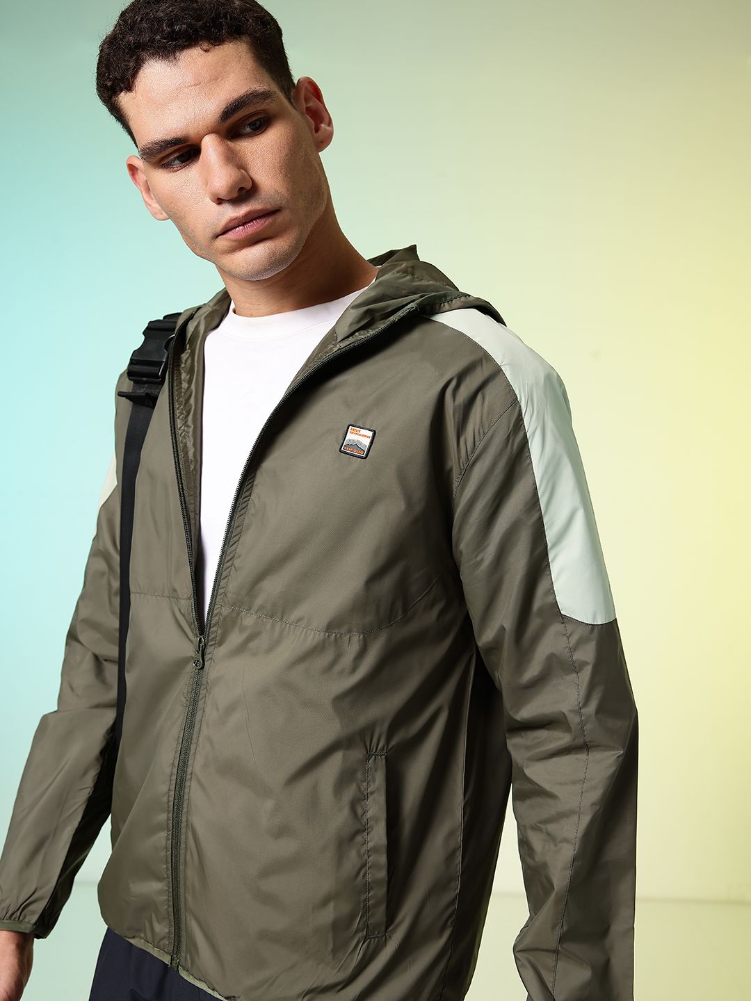 HRX by Hrithik Roshan Colourblocked Hooded Outdoor Sporty Jacket