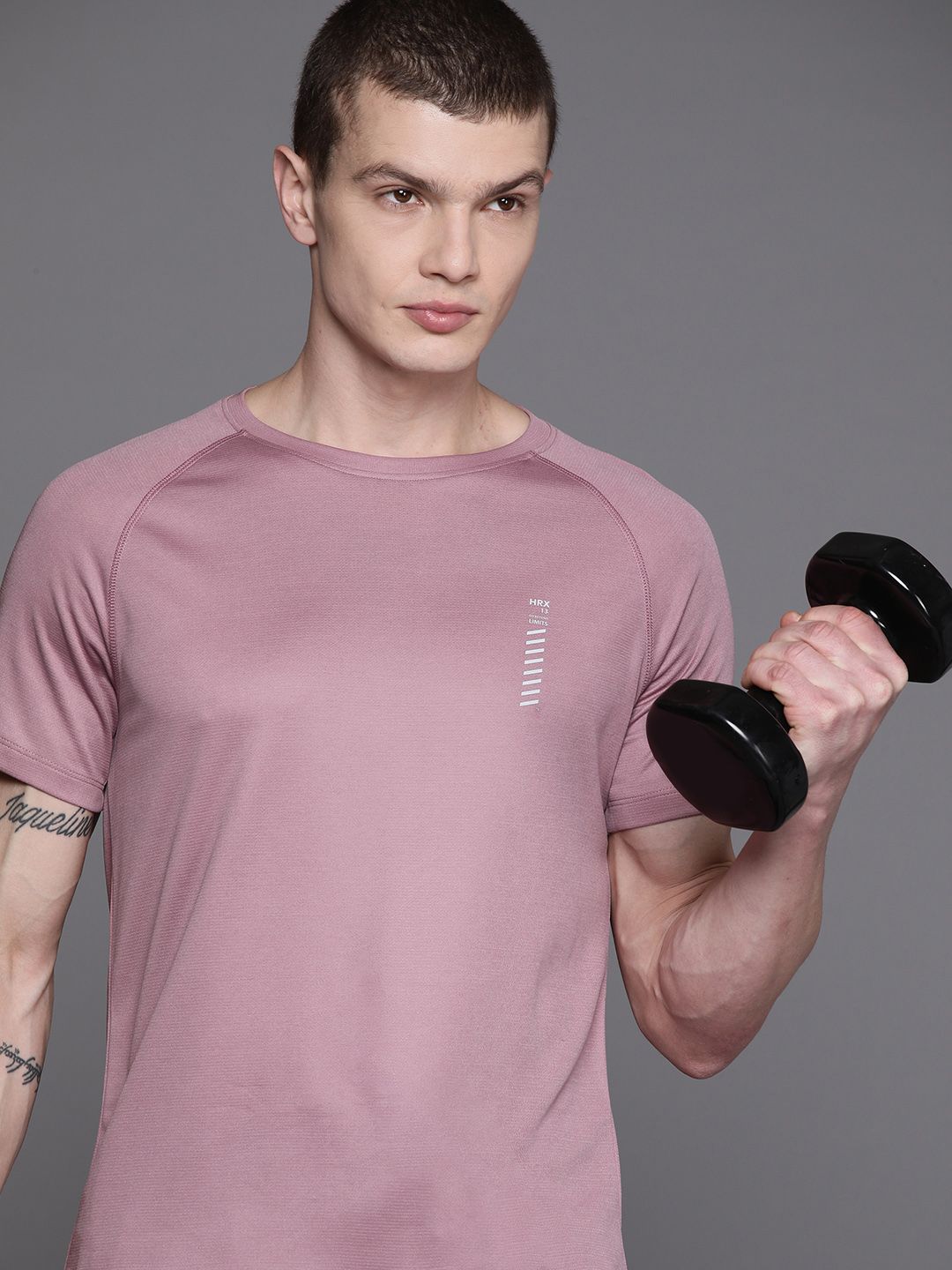 HRX by Hrithik Roshan Men Raglan Sleeves Rapid-Dry Sports T-shirt