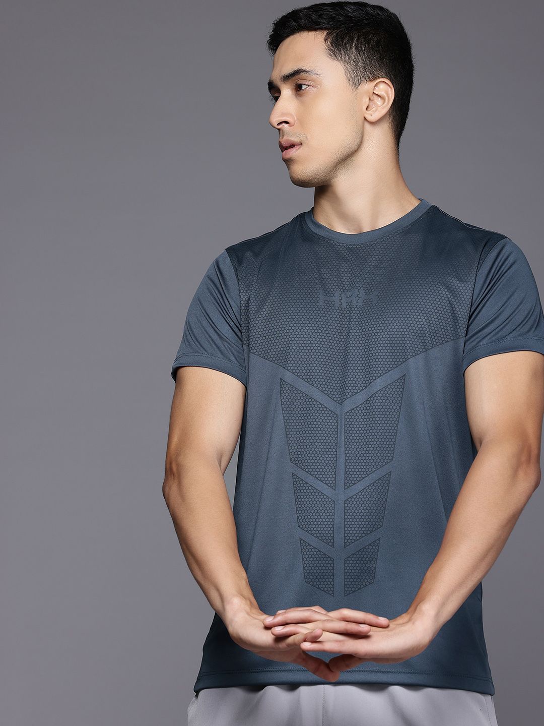 HRX by Hrithik Roshan Printed Rapid-Dry Training T-shirt
