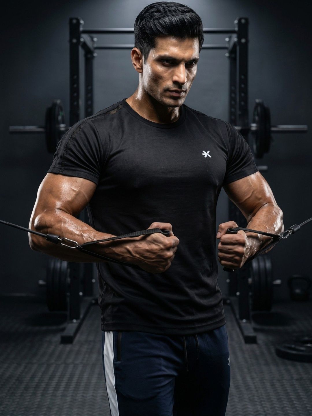 HRX by Hrithik Roshan Brand Logo Round Neck Regular Fit T-shirt