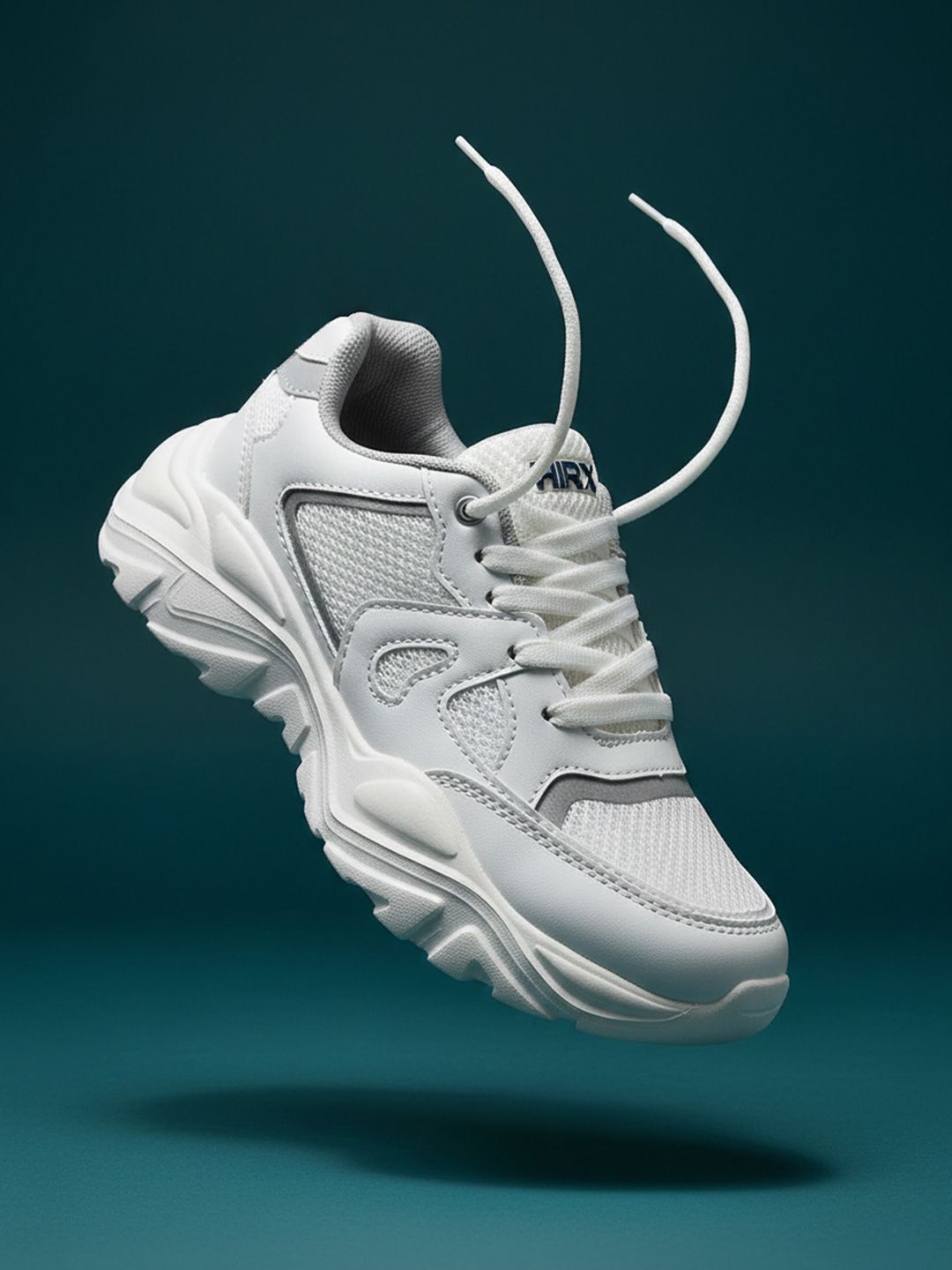 HRX by Hrithik Roshan Women White Round Toe Comfort Insole Lightweight Sneakers