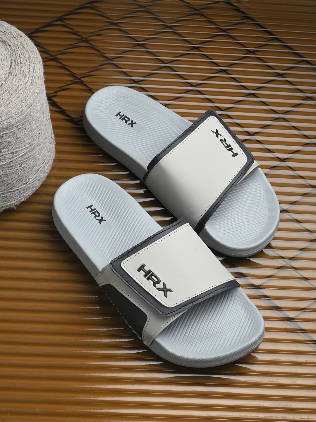 HRX by Hrithik Roshan Men Synthetic Velcro Sliders