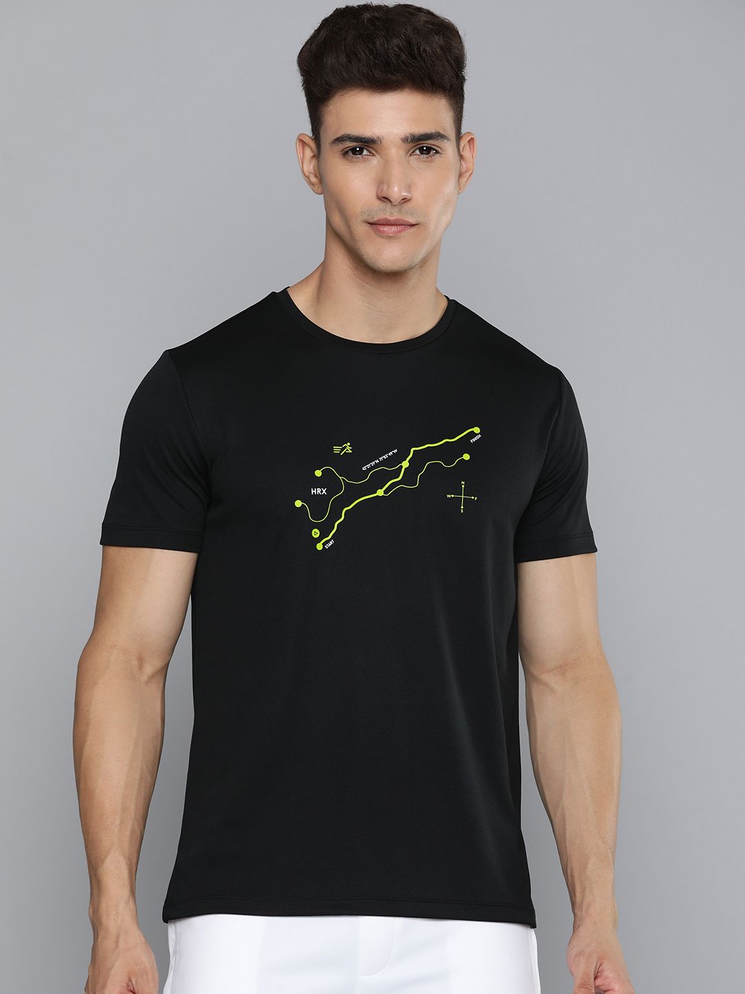 HRX by Hrithik Roshan Men Rapid Dry Printed Running T-shirt