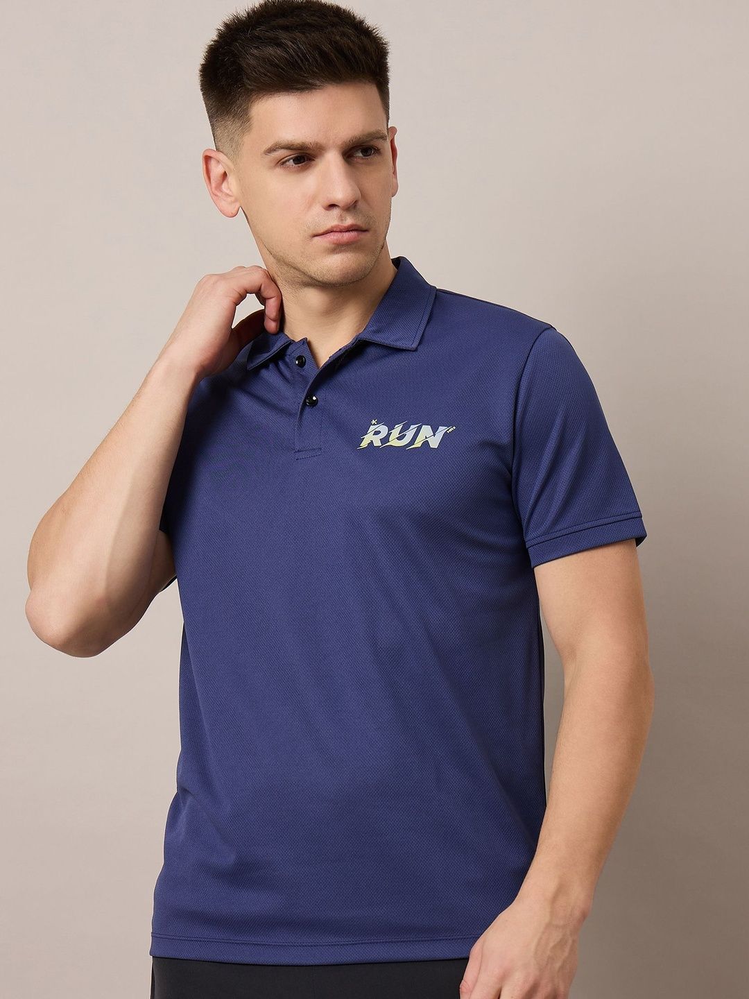 HRX by Hrithik Roshan Men Typography Printed Polo Collar T-shirt