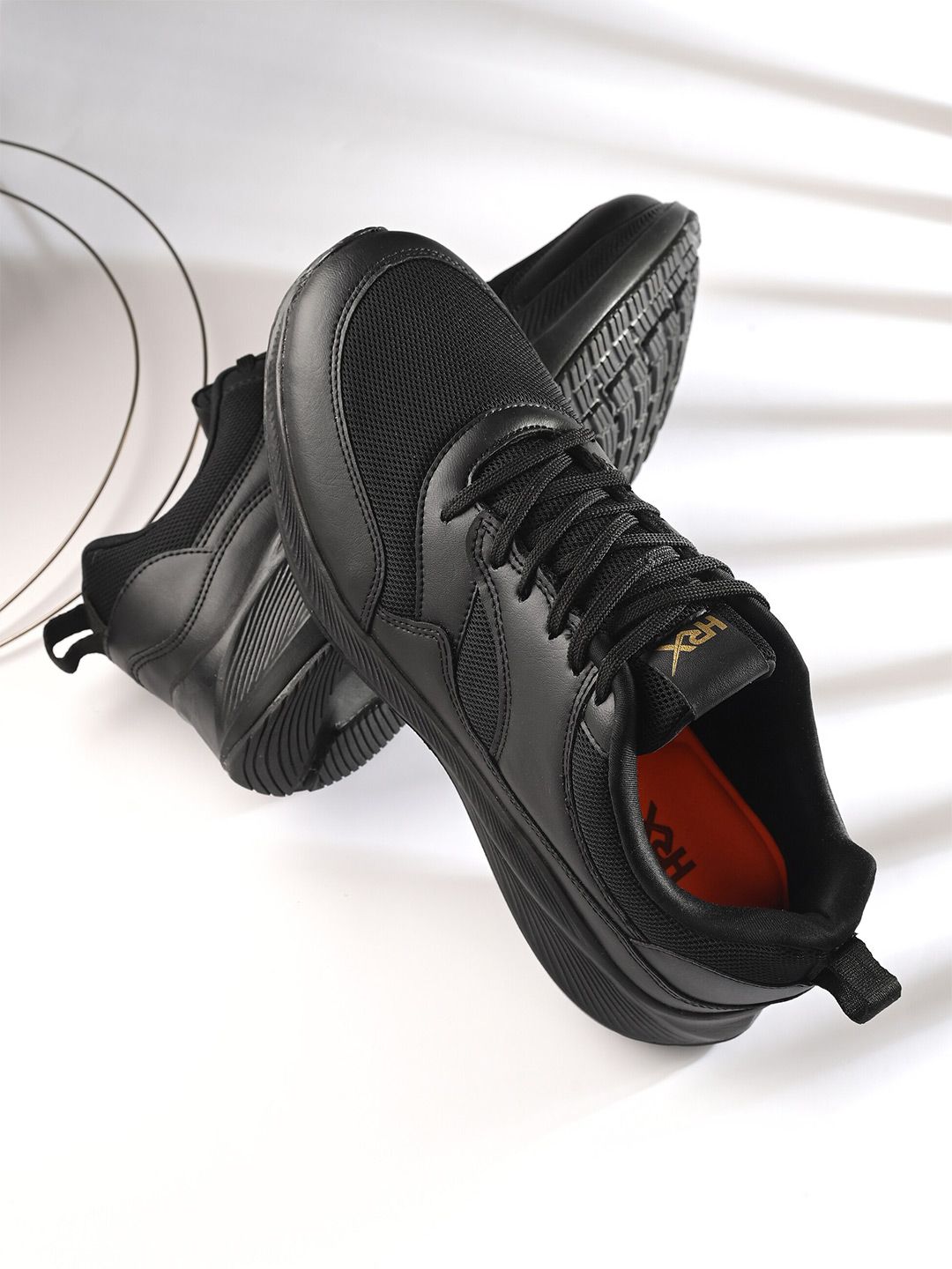 HRX by Hrithik Roshan Men Black Mesh Running Shoes
