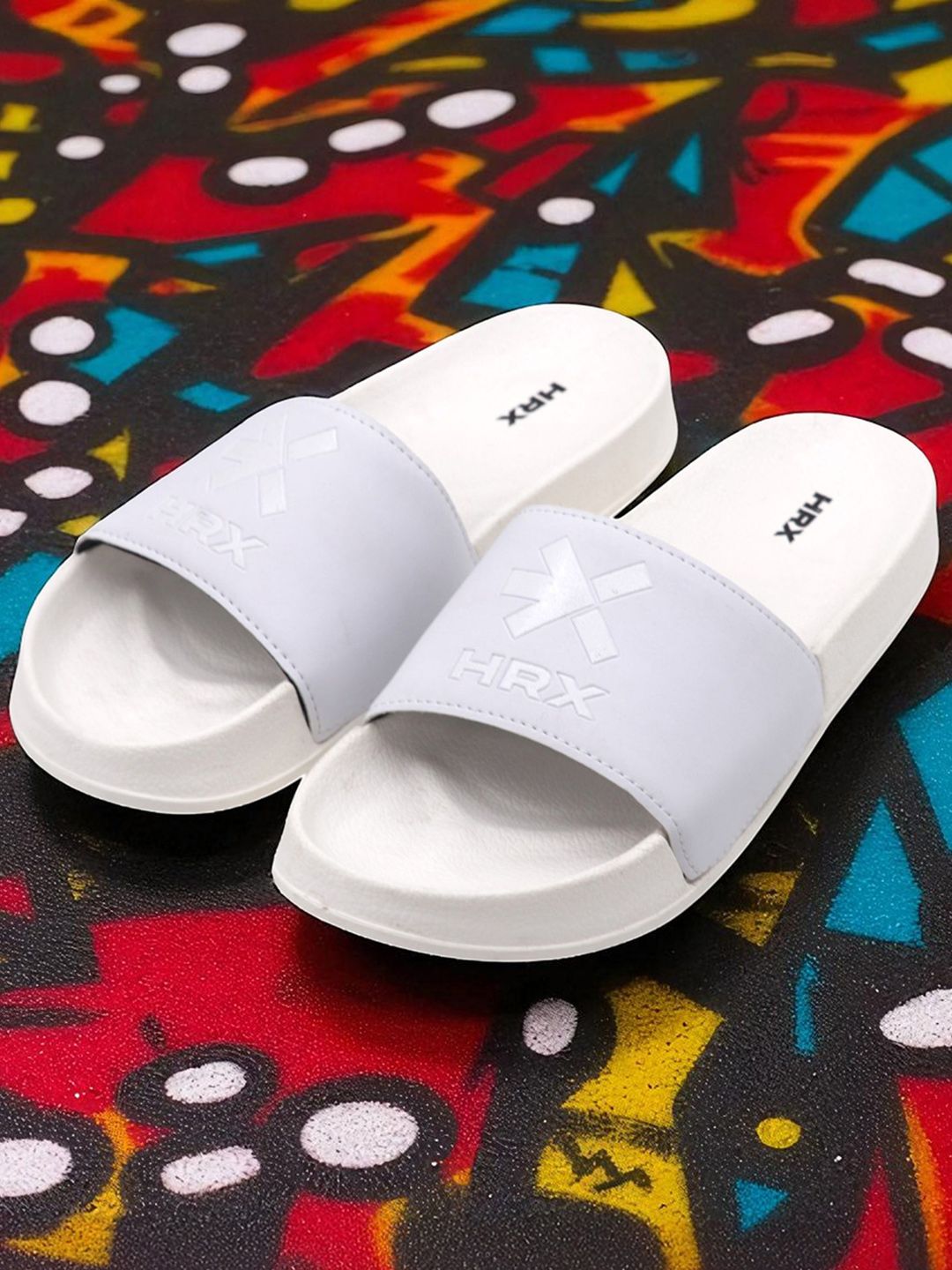 HRX by Hrithik Roshan Men Self Design Sliders