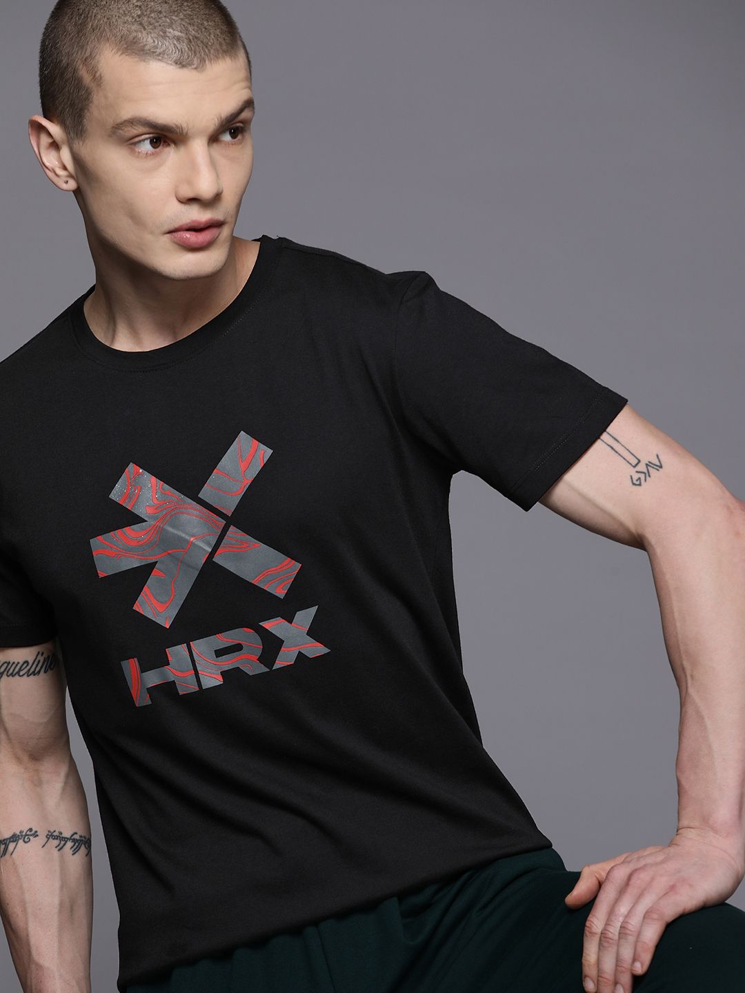 HRX by Hrithik Roshan Men Brand Logo Printed T-shirt